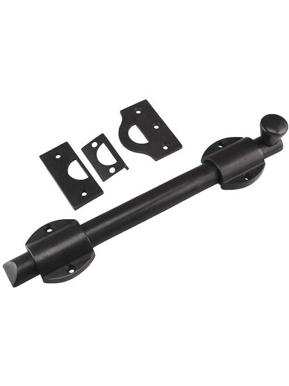 Solid Bronze Heavy-Duty Surface Bolt - 12 inch Length.